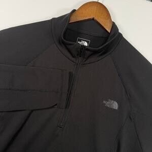 The North Face Men’s M 1/4 Zip Base Layer Black Lightweight Hiking Gorpcore